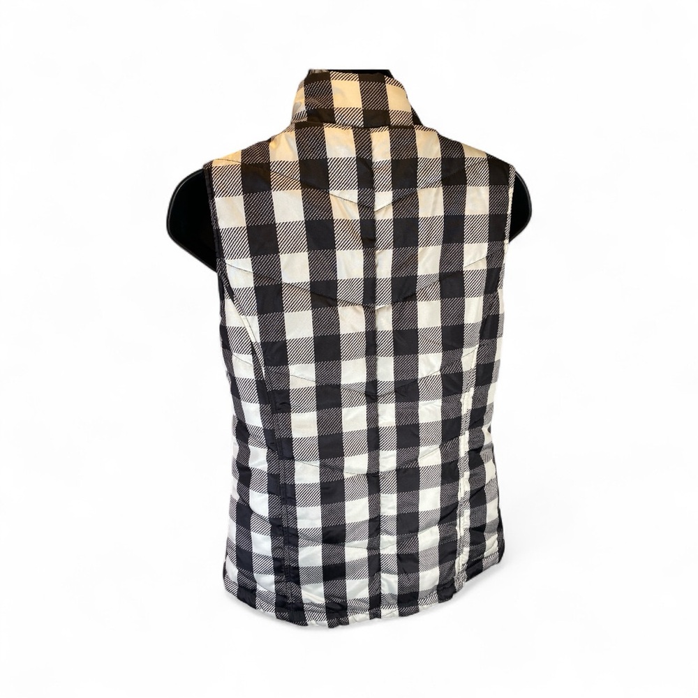 Red Camel Women’s Black White Buffalo Plaid Puffer Vest XS - Picture 5 of 6